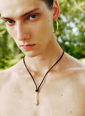 Kami anger 竖钩形吊坠原创设计手工项链中性潮