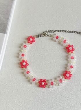 春日肉桂 夏日花朵串珠手链原创自制超仙少女感温柔闺蜜礼物手饰