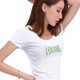 Pure cotton short printed t-shirt bottoming shirt slim fit