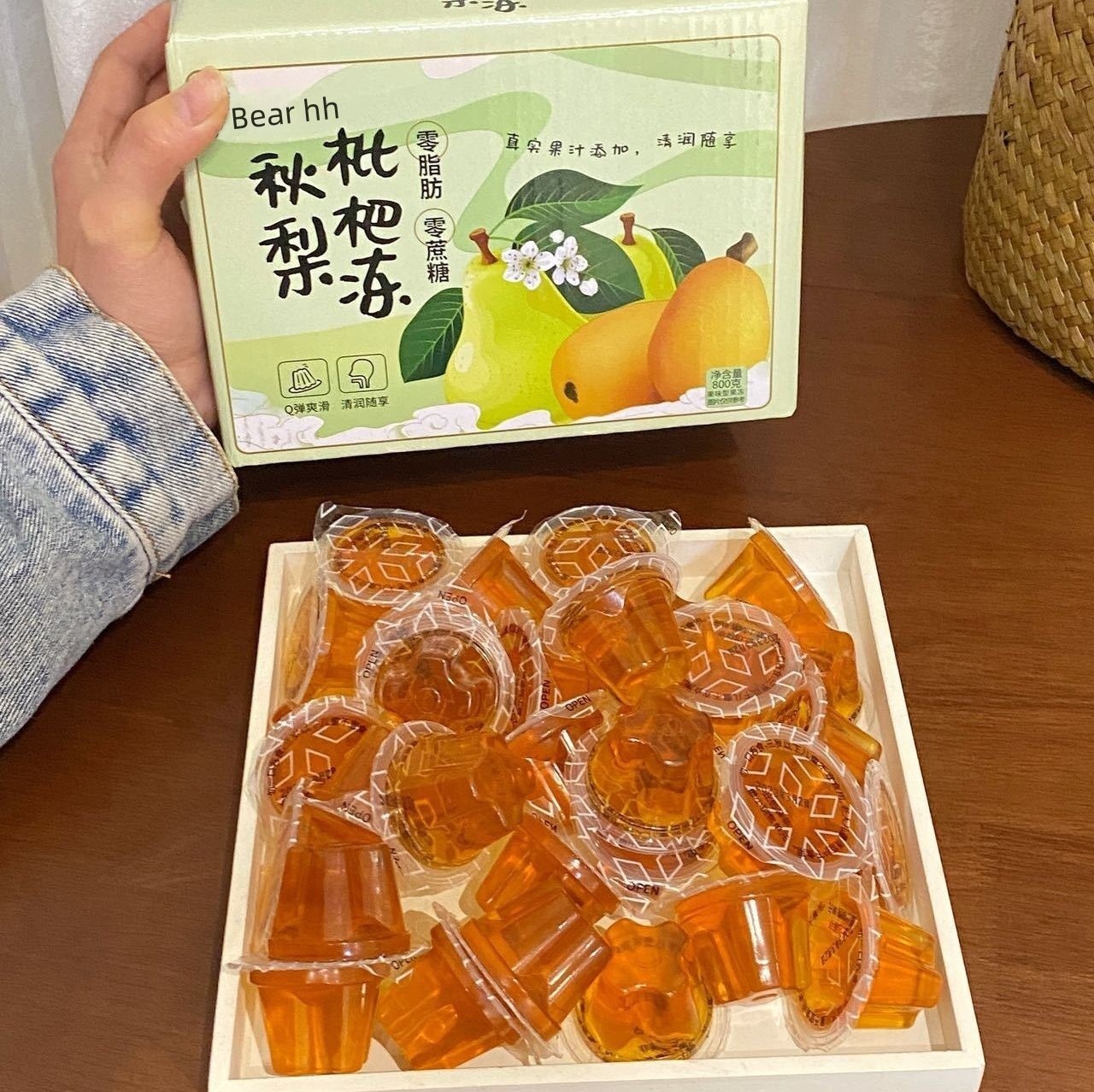 Bear hh秋梨枇杷冻800g解馋儿童小零食代餐点心即食杯装果冻小吃,淘宝优惠券,粉丝福利购,淘宝优惠卷