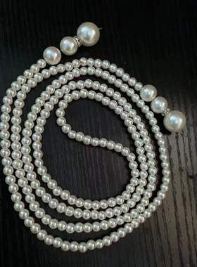 长款珍珠项链韩国简约气质设计毛衣链网红个性新款百搭项饰女