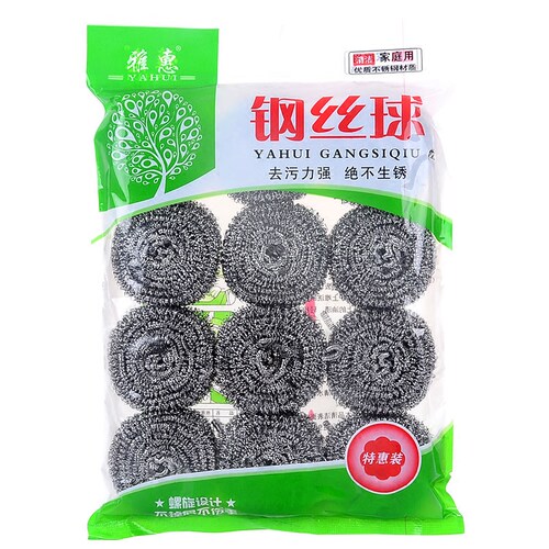 12个装钢丝球不锈钢清洁球家用厨房洗碗钢丝球棉碗刷锅铁丝球 - 图3