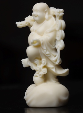 招财布袋弥勒佛摆件大肚笑佛家居装饰工艺品平安摆件佛像开业送礼