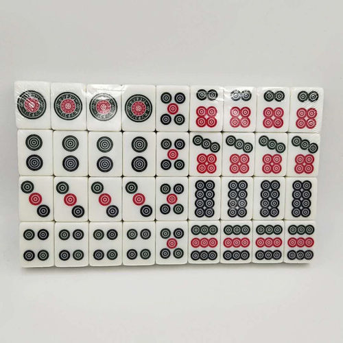 正品雀友麻将竹丝小鸟LOGO麻将棋牌配件四口麻将机正磁实心麻将牌 - 图3