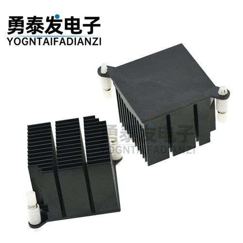 铝型材散热片散热器40x40x30mm对角孔距59mm剖沟表面阳极黑色 - 图2