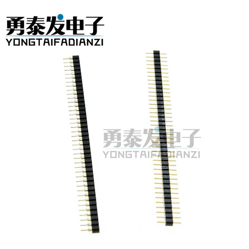 现货 1*40P 2.54MM间距 单排圆孔排座 圆排母 环保铜针 - 图0