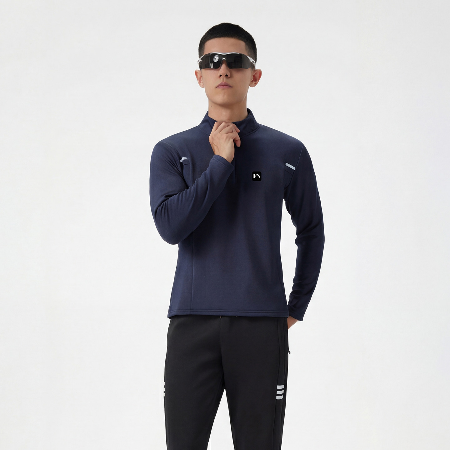 高端同款速干衣半拉链T恤长袖运动上衣男款秋季打底衫立领训练服,淘宝优惠券,粉丝福利购,淘宝优惠卷