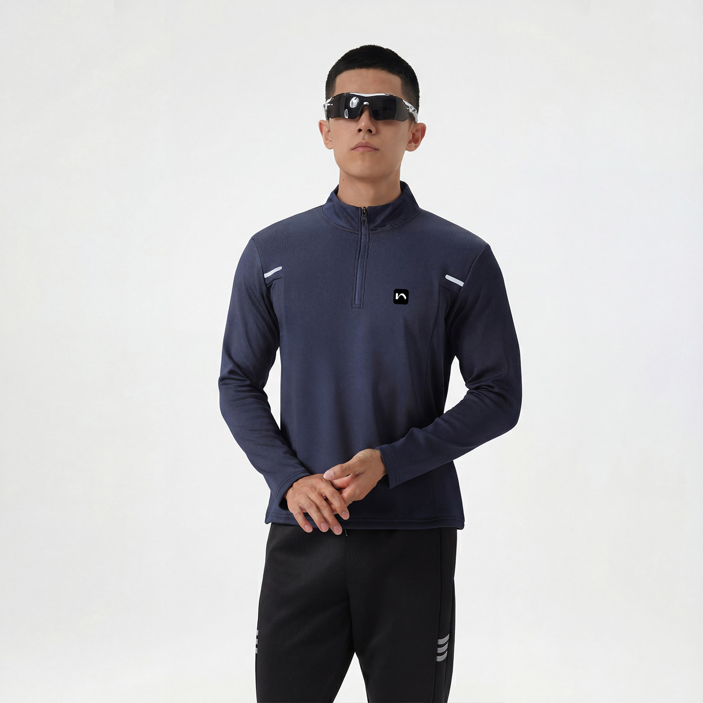 高端同款速干衣半拉链T恤长袖运动上衣男款秋季打底衫立领训练服,淘宝优惠券,粉丝福利购,淘宝优惠卷