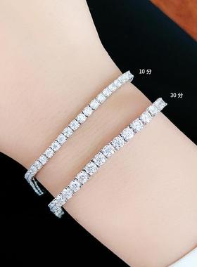 925银莫桑石小众高级网球手链