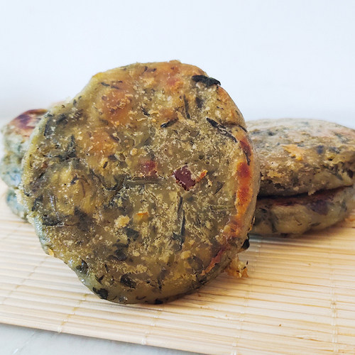 安庆特产水萩粑 清明粑太湖岳西潜山水秋粑水菊粑 非毛香粑蒿子粑 - 图0