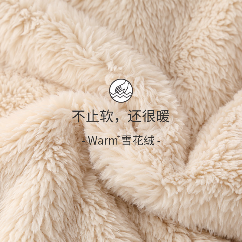 迪士尼联名 静韵草莓熊珊瑚绒睡衣女秋冬加厚法兰绒家居服套装 昵折网