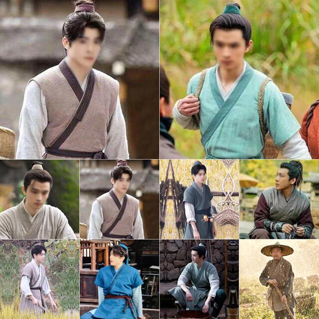 Qin and Han Dynasty bodyguards, servants, common people, costumes, Wei, Jin, Tang and Song dynasties, Han costumes, men's cotton and linen shop waiters and attendants