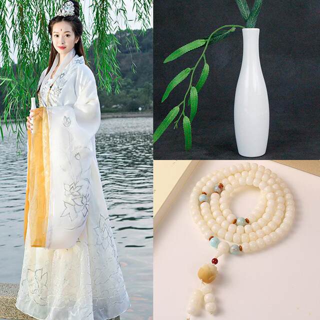 Guanyin Bodhisattva costume Mazu costume performance costume wig accessories