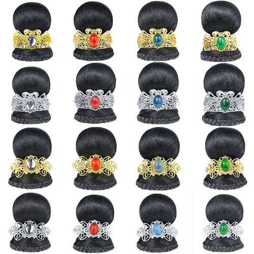 古装儿童发髻古风汉服男孩男童假发包舞台表演摄影演出发饰头饰 - 图1