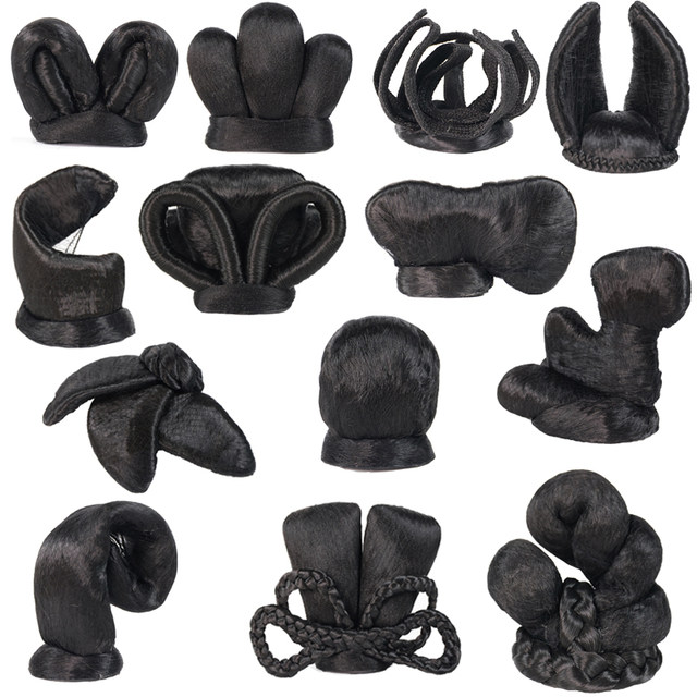 Ancient style Hanfu wig package with various buns