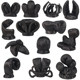 Ancient style Hanfu wig package with various buns
