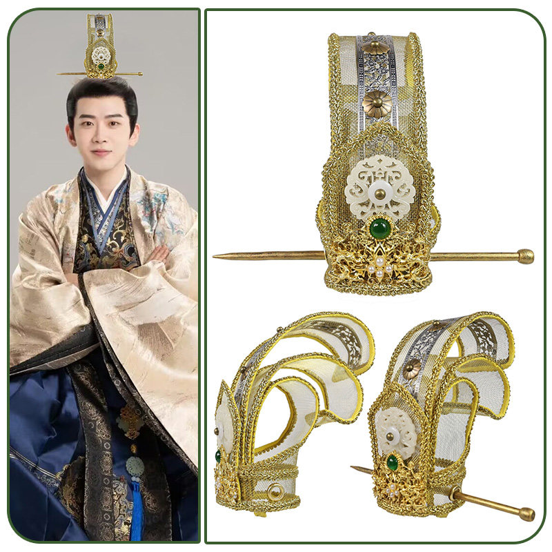 三国影视帽子头冠皇帝大臣发冠头饰头冠发髻汉服秦汉古装发束帽子,淘宝优惠券,粉丝福利购,淘宝优惠卷