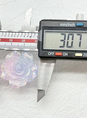 【幻彩山茶花】卡30mm夜光幻彩山茶花双色渐变DIY手工仿水晶花