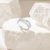 Chao Acer Royal Style Dolphin Back Silver Ring S925 Silver Loach Back Crushed Ice Exploding Women's Ring Shows Big Life as a Gift