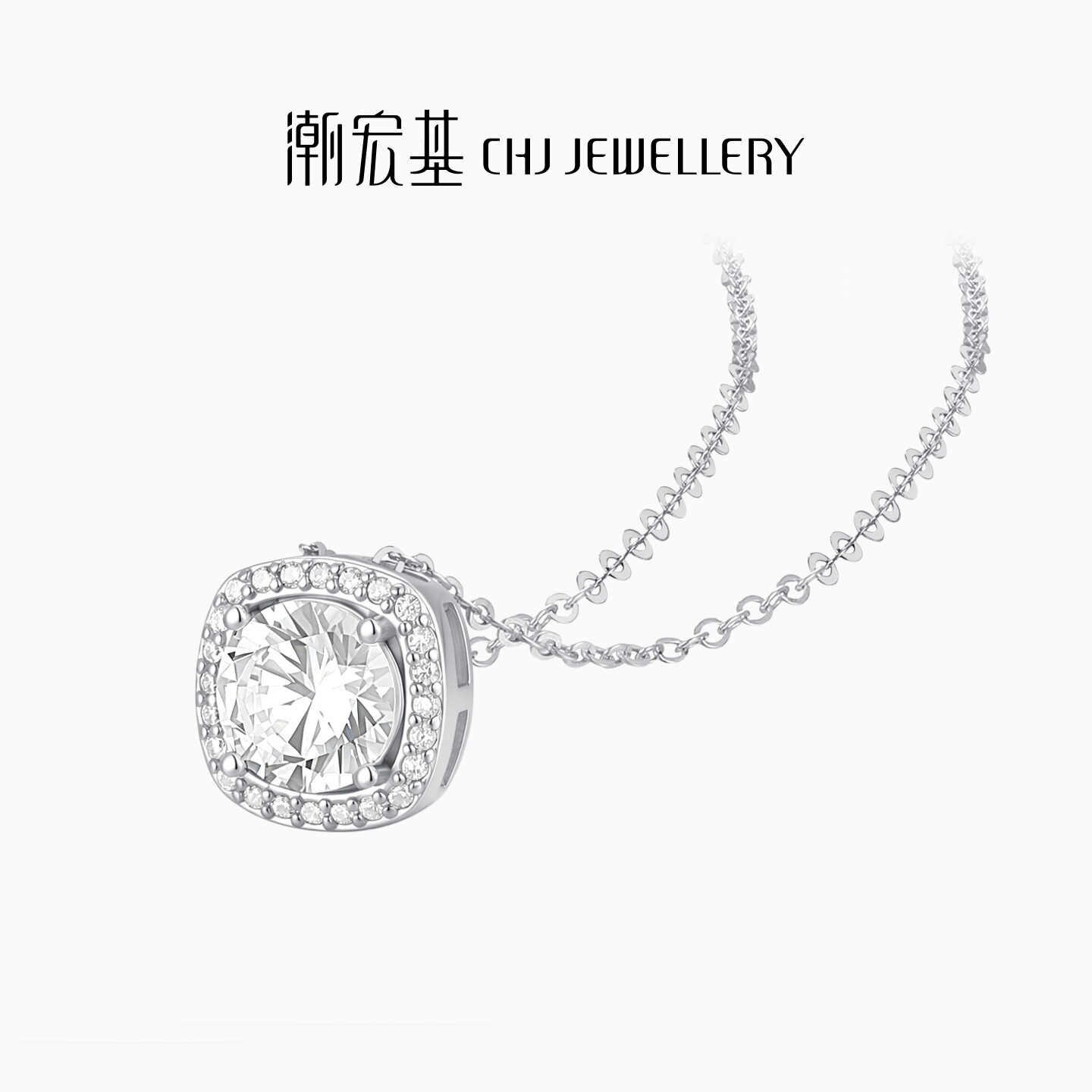 Trendy Acer light chasing necklace ring s925 silver necklace silver jewelry women's ring neck jewelry fashionable and bright gift for girlfriend