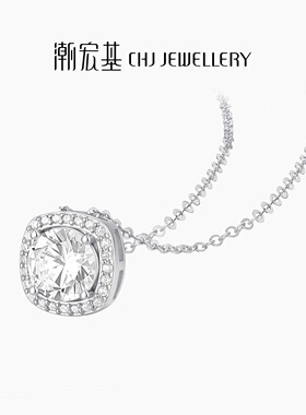 潮宏基追光项链戒指s925银项链银饰女戒颈饰时尚璀璨送女友礼物