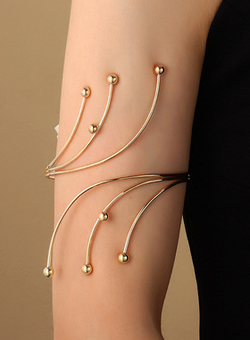 Exaggerated Retro Metal Bracelet women欧美几何蝴蝶树叶手臂环