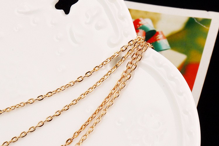 New Jewelry Fashion Simple necklace women欧美爱心多层项链女-图2