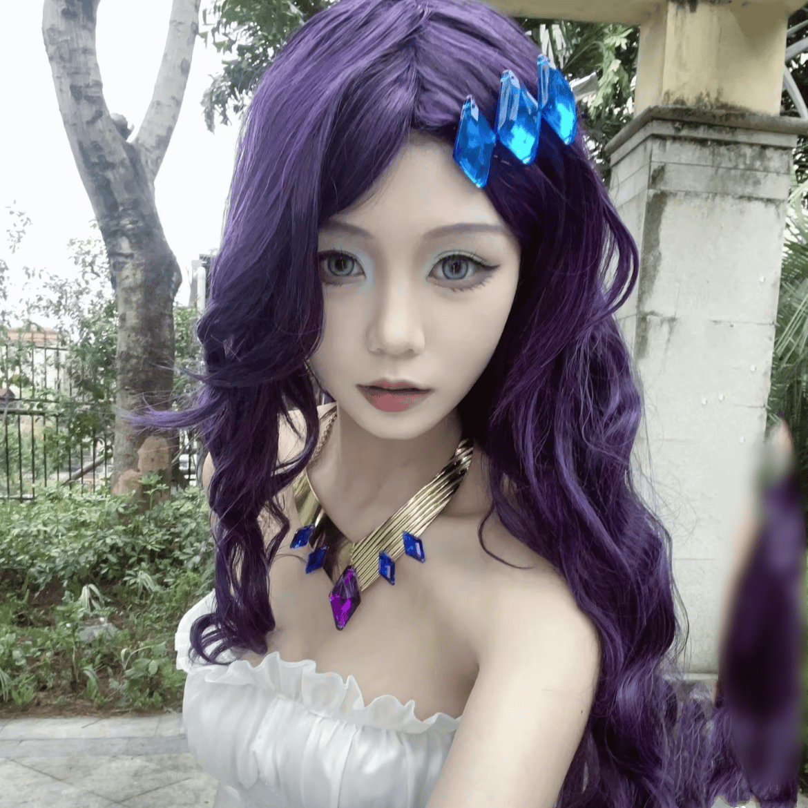 珍奇COSPLAY服装配饰品时尚个性镂空压花V形金属项圈发饰necklace-图1