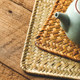 Seaweed woven placemat handmade retro