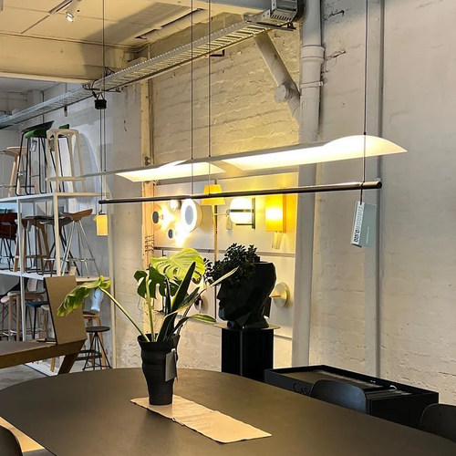 简约现代设计师餐厅吊灯茶室餐桌吧台极简装饰一字形办公室长条灯 - 图2