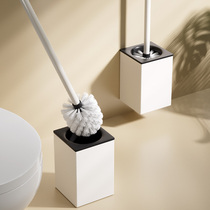 Toilet Brush Home No Dead Angle Cream Wind White Space Aluminum Free of perforated wall-mounted toilet Toilet Cleaning Brush