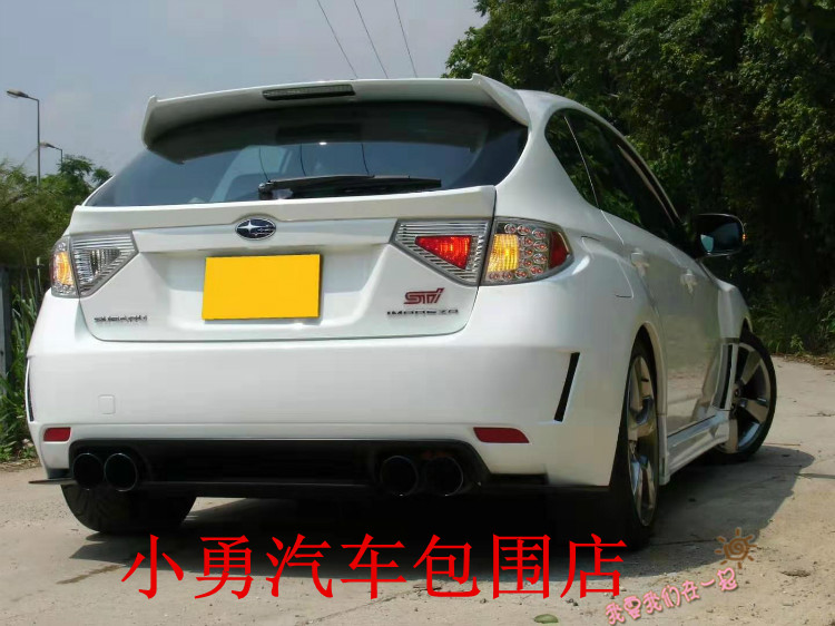 翼豹10代WRX STi GRB改装大包围前杠侧裙后杠顶翼尾翼碳纤引擎盖 - 图2