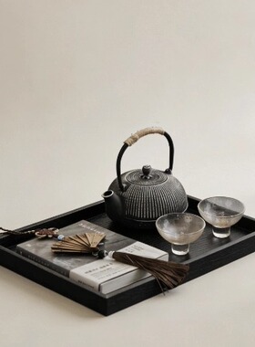 禅意茶室茶具托盘组合