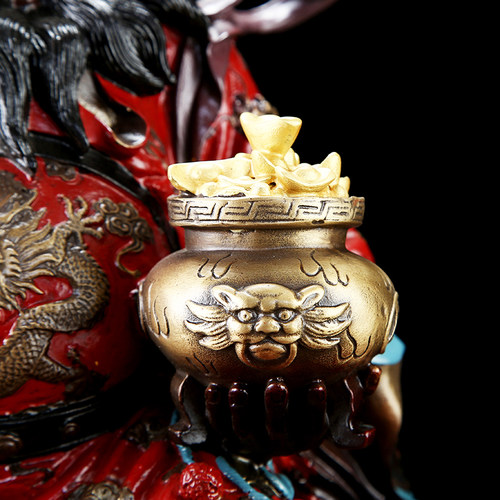 圆通佛具赵公明武财神五路财神纯铜仿古正财神招财神佛像风水摆件 - 图1
