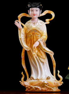 汉白玉金童玉女佛像一对观音菩萨