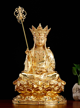 纯铜贴金娑婆三圣观音菩萨佛像