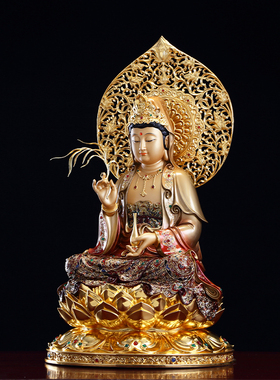 纯铜观音菩萨地藏王释迦能牟尼佛