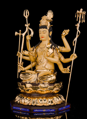 大随求菩萨佛像台湾盛凡纯铜鎏金