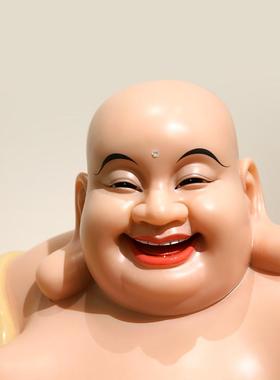 黄玉镶金弥勒佛佛像大肚笑佛摆件