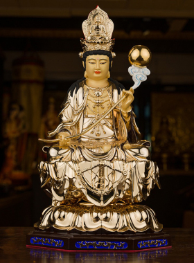 日光菩萨台湾纯铜娘娘三圣佛像