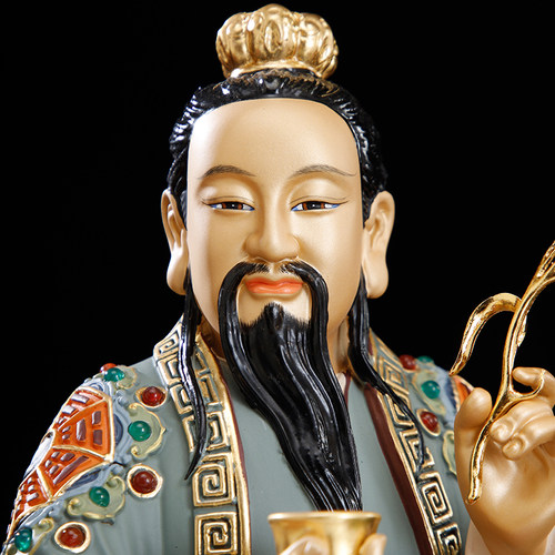 太乙真人全铜太乙救苦天尊神像家居摆件人道家青玄九阳上师高温彩_虎窝淘