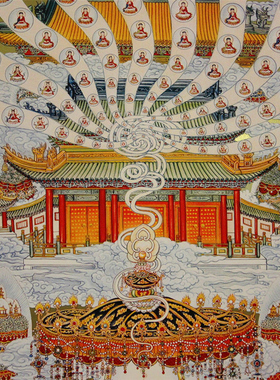 台湾宝华铜板画西方圣境佛画包邮