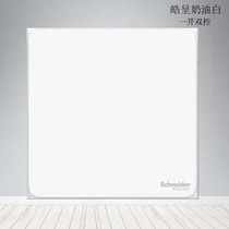 Schneider switch socket open double cut switch Hao in series white