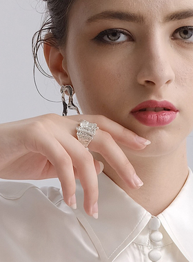 seedingyj新品肌理925可戴戒指