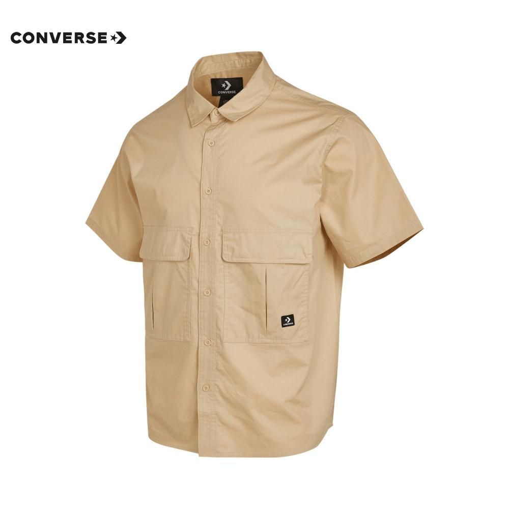 优购CONVERSE匡威男装宽松休闲翻领短袖运动衬衫10024742-A02