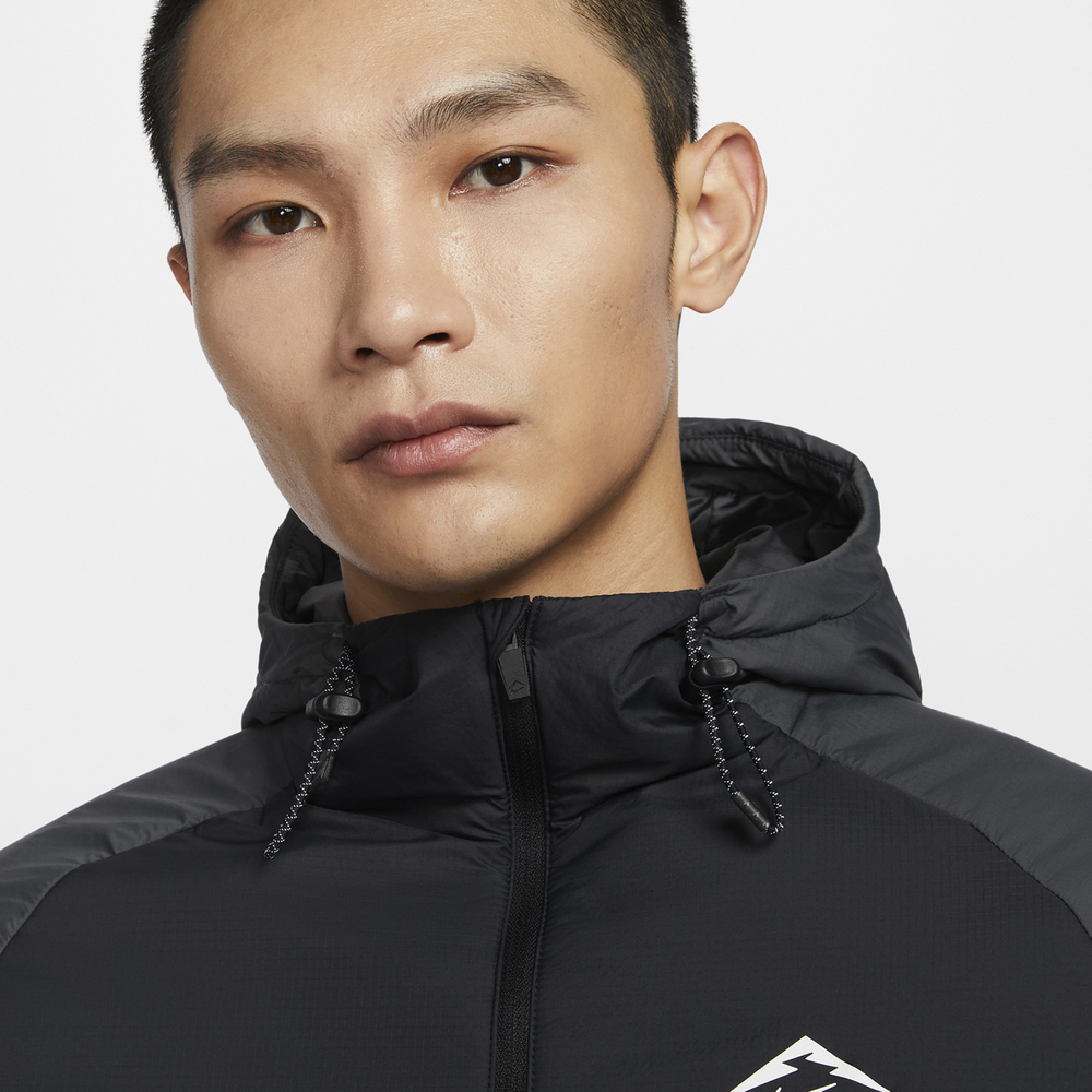 优购NIKE耐克男子户外跑步夹克薄运动休闲棉服男款外套FZ0004-010 - 图2