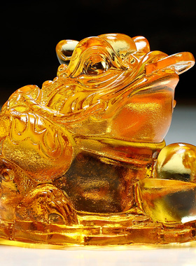 三脚金蟾招财摆件家庭艺术工艺品