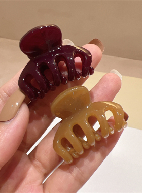 发夹亚克力韩版莫兰迪色小抓夹
