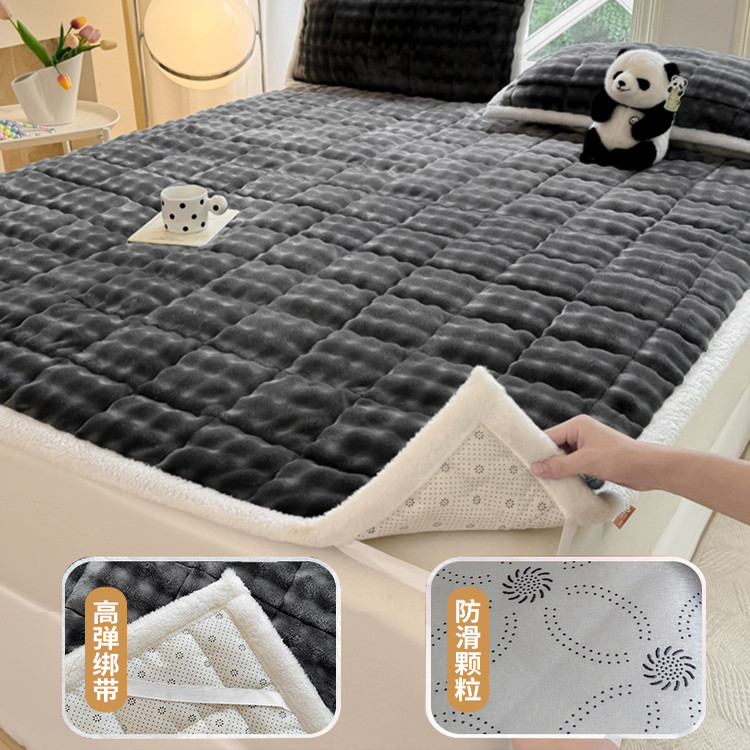 加厚绒毛床单单件牛奶绒冬季毛绒珊瑚绒180x200宿舍单人床褥垫子,淘宝优惠券,粉丝福利购,淘宝优惠卷
