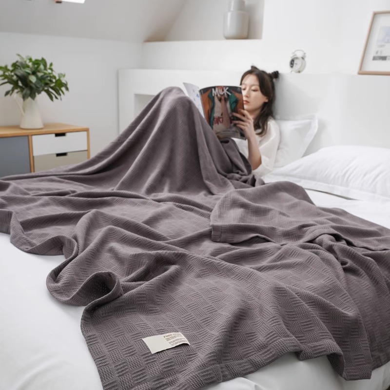 夏季毯子毛巾被纯棉夏凉被纱布沙发盖毯全棉小毛毯空调被子床上用